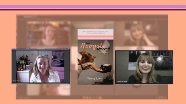 Hoe maak je een plot voor je boek? Schrijfster Nanda Roep wordt geïnterviewd door collega Chantal van Gastel.