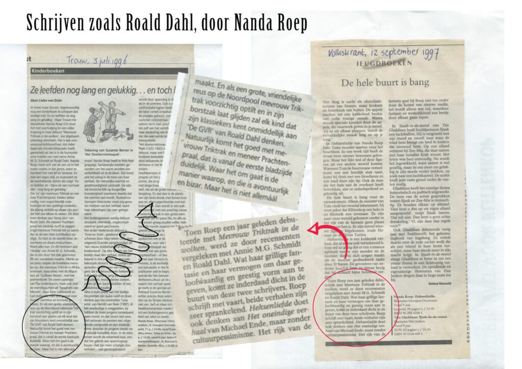 De boeken van Nanda Roep werden vergeleken met die van Roald Dahl. Hier lees je de recensies.