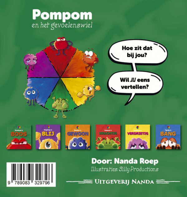 Pompom en het Gevoelenswiel - voorleesboek voor peuters | kleuters - omgaan met emotie - gesprekje aanknopen – emoties leren