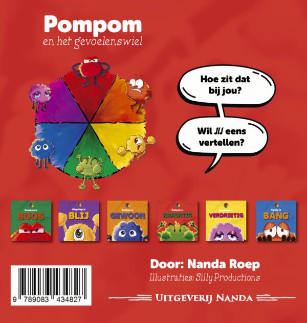 Pompom en het Gevoelenswiel - voorleesboek voor peuters | kleuters - omgaan met emotie - gesprekje aanknopen – emoties leren