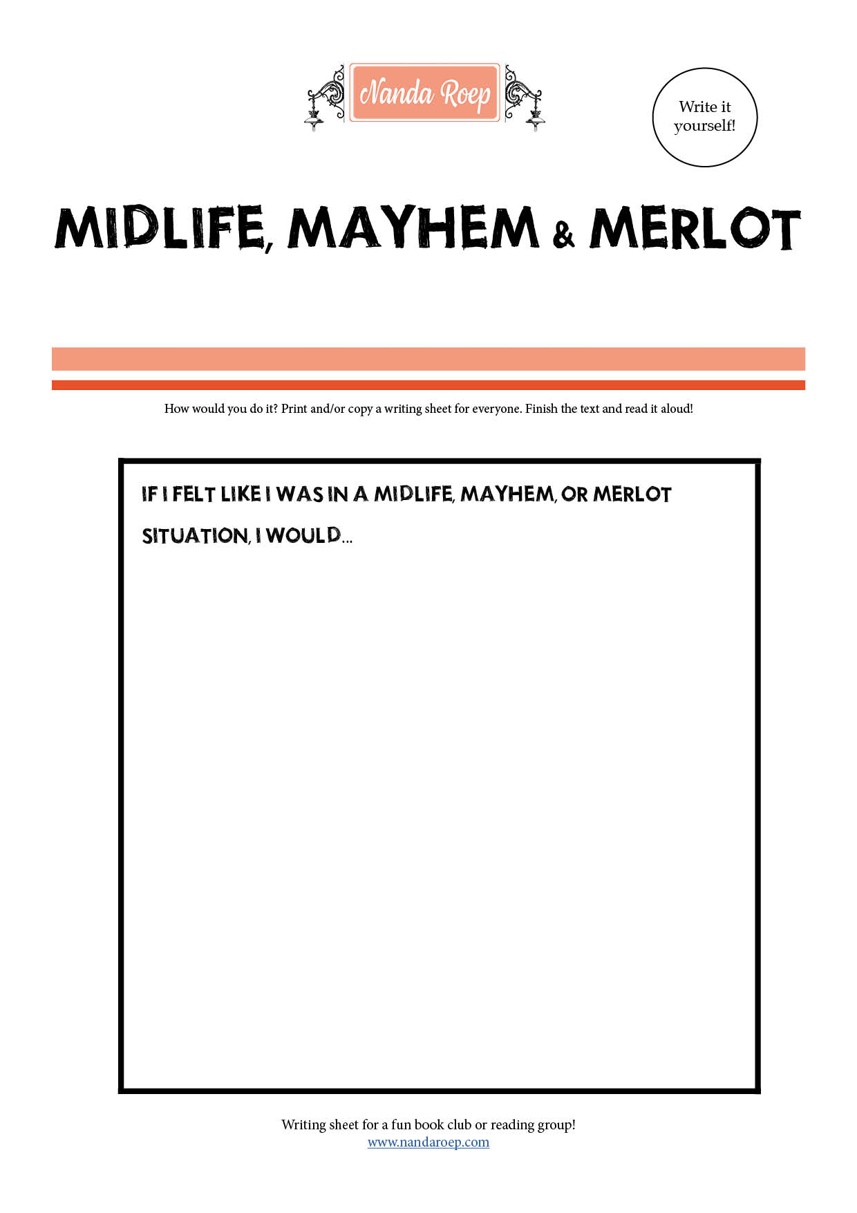 Book Club assignment - Write it yourself!